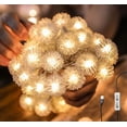 thumbnail image 1 of FSLiving String Lights with Timing Function,Curtain Lights 6.5ft String Lights with Timer Switch,Waterproof Fairy Light For Christmas Party Bedroom Garden Decor - Set of 2 (Warm White), 1 of 7