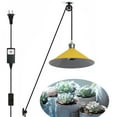 thumbnail image 1 of FSLiving Timer Hanging Grow Light for Indoor Plant Full Specturm, Plug in Light with 4500K 10W Focusing Grow Spotlight Bulb, Small Grow Lamp with Pulley for Indoor Seed Plant Flower Output(Yellow), 1 of 11