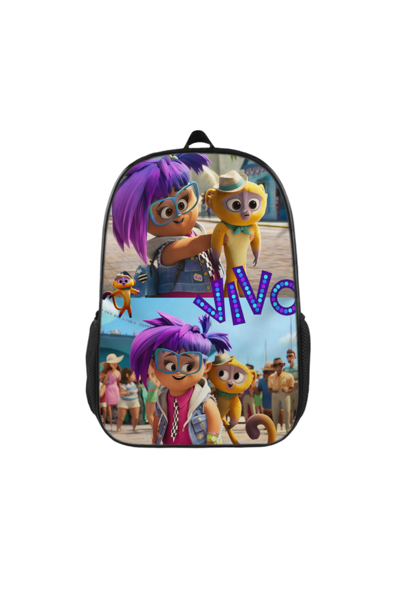 FSMYJJZY Backpack, Vivo Monkey Printed Durable Polyester Backpack with Side Pockets for School, Travel & Daily Outdoor Use