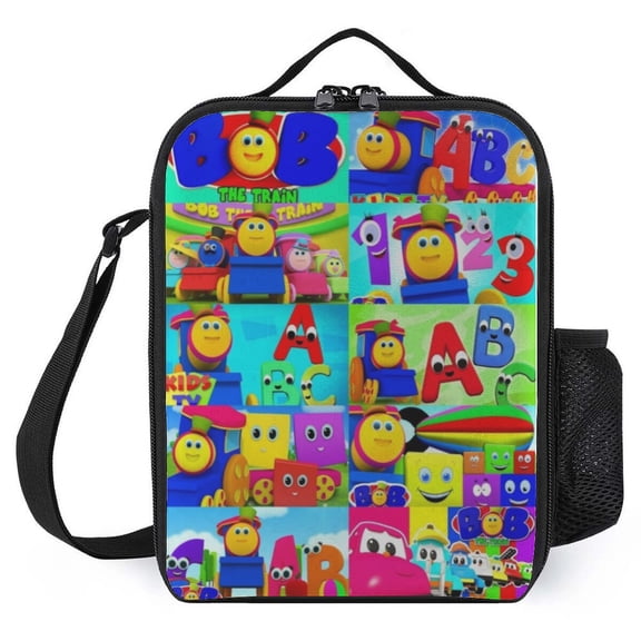 FSMYJJZY Bob The Train Insulated Lunch Bag 9.8x7.9x3.1in for Women Men - Lunch Box Large Capacity for Work Travel Outdoor
