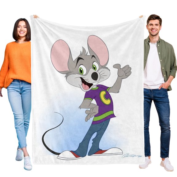FSMYJJZY Chuck E Cheese Flannel Throw Blanket 30"x40" Soft Warm Home Couch Decor Gift