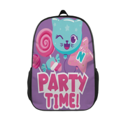 FSMYJJZY Polyester School Backpack, Like Nastya Printed Backpack with Reinforced Bottom and Dual Side Pockets