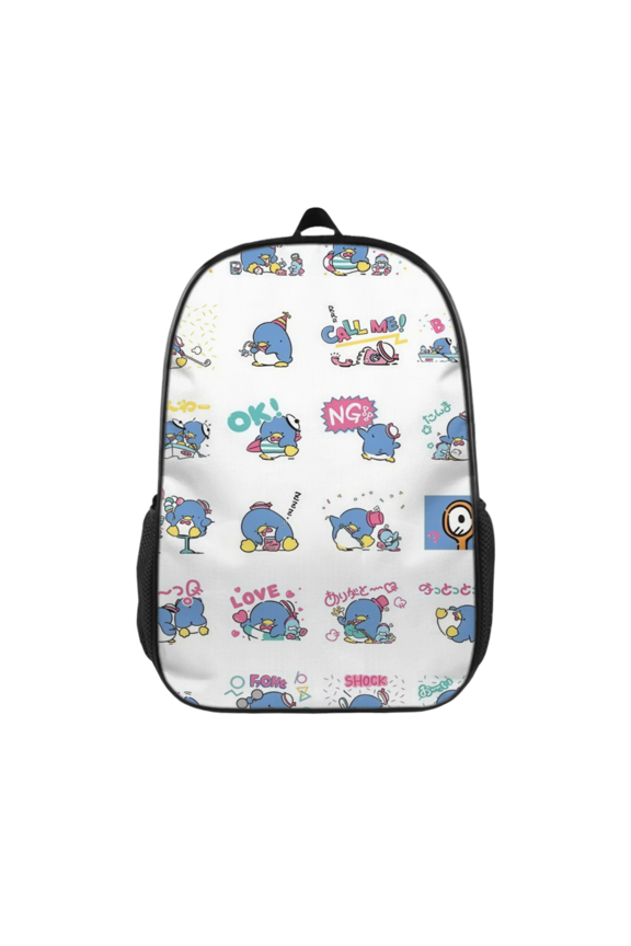 FSMYJJZY Polyester School Backpack, Tuxedo Sam Printed Backpack with Reinforced Bottom and Dual Side Pockets