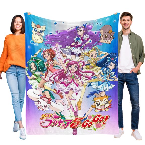 FSMYJJZY Pretty Cure Flannel Throw Blanket 30"x40" Soft Warm Home Couch Decor Gift