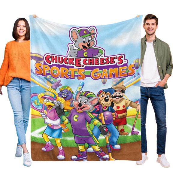 FSMYJJZY Soft Flannel Throw Blanket 30"x40" Chuck E Cheese Pattern Couch Bed Gift Blanket