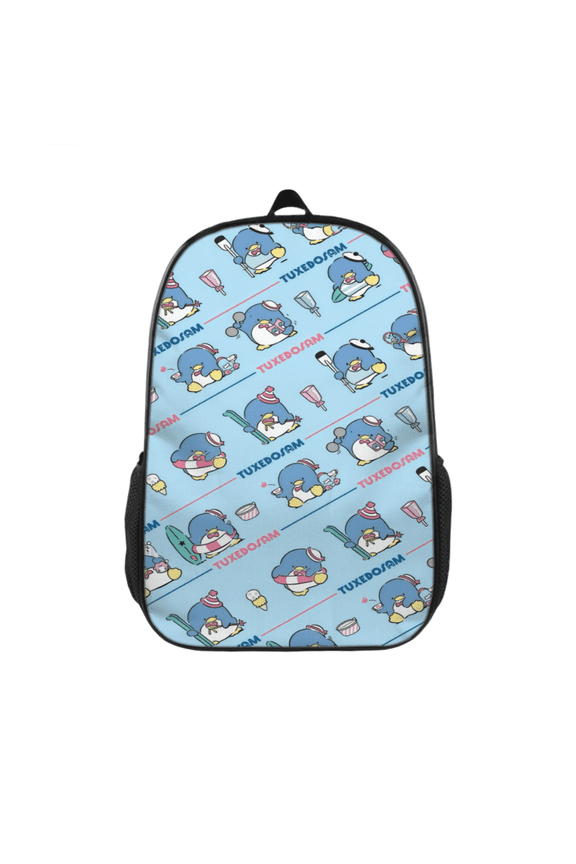 FSMYJJZY Tuxedo Sam Backpack, Elastic Polyester Backpack with Adjustable Straps, Reinforced Base and Side Pockets