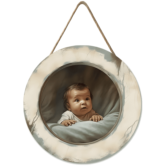 FSOTouse Little Babe Cave Sign Wall Art for Girls Bedroom Living Room Hanging Rustic Garden Door Window Decor