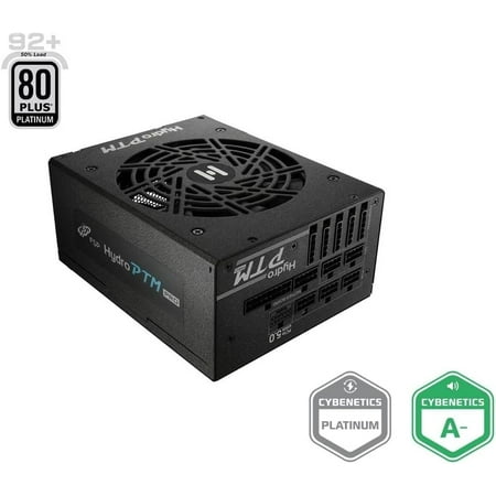 FSP Hydro PTM PRO 1200W ATX 3.0 & PCIe 5.0 (GEN-5), 80 Plus Platinum Full Modular Power Supply Full-Bridge Topology Module Design 10 Years Warranty (HPT2-1200M, G5T)