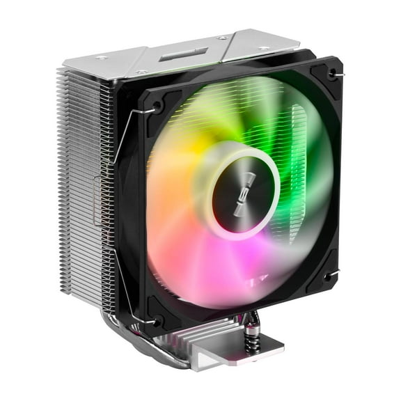 FSP NP5 ARGB CPU Cooler  Advanced Anti-Gravity Heat Pipes, Premium 120mm Fan, ARGB Lighting, Full RAM Clearance, Quiet Operation, and Latest CPU Compatibility (NP5-ARGB-120mm)