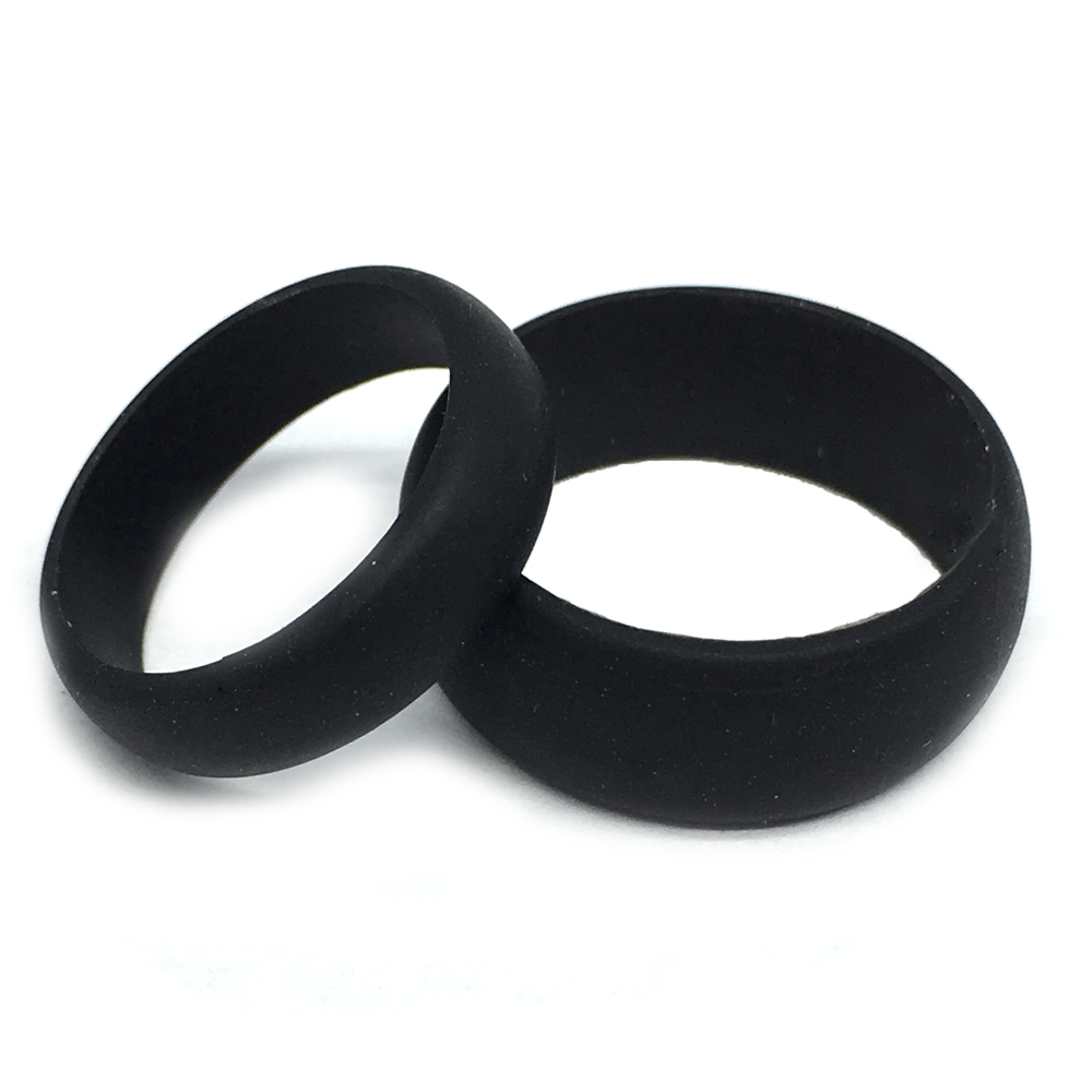 FSR- FLEXIBLE SILICON RINGS -Men and Ladies Wedding Band Ring Set 8MM ...