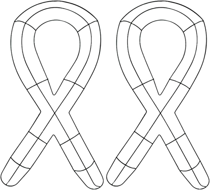 Wire Cancer Ribbon Forms FSSTAM (2)Ribbon Shape Metal Wire Wreath Frame Form– 10x0.75x19 in ...