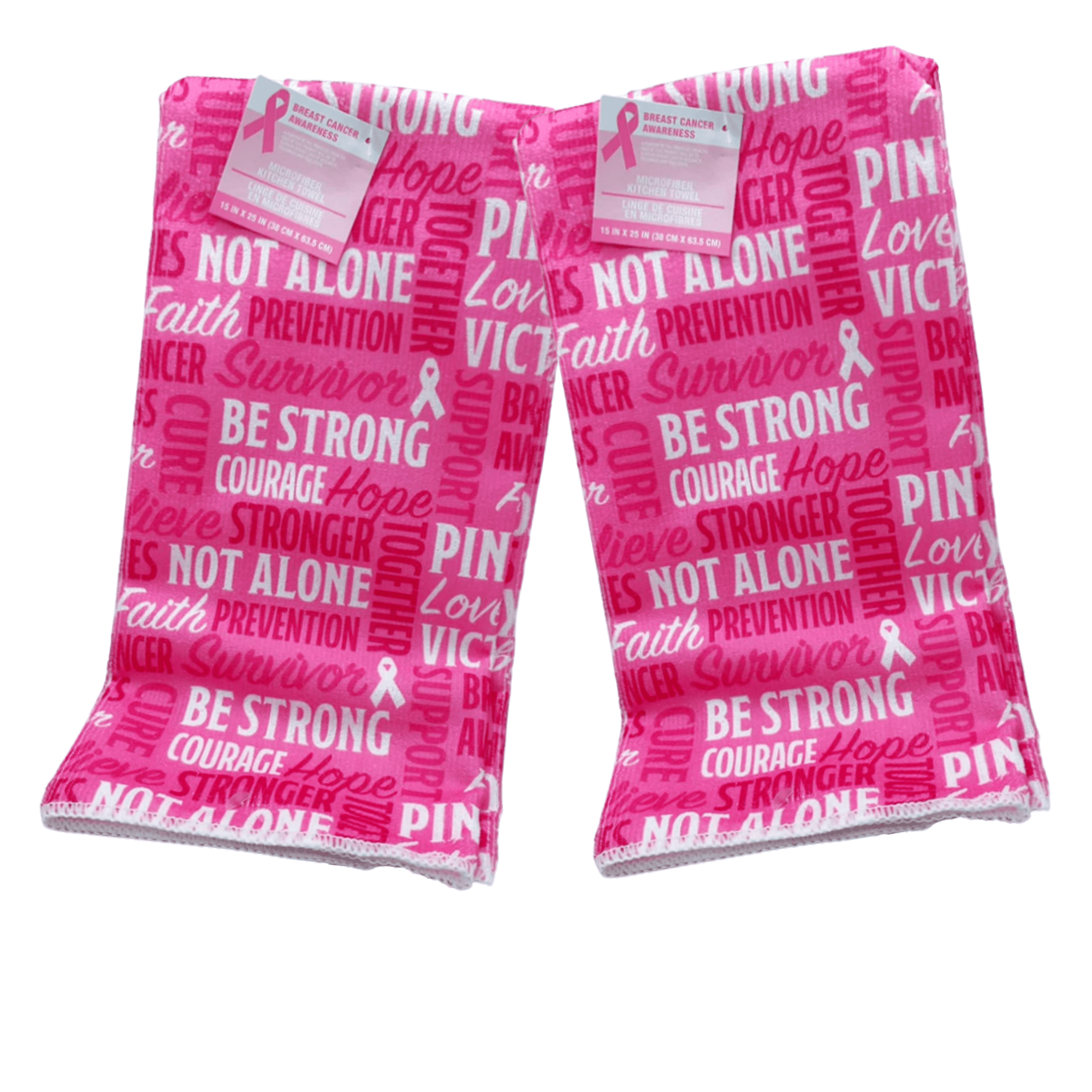 8-Pack Pink Ribbon Football Towels – Breast Cancer Awareness Quarterback Towels With Velcro, Cotton Sports Towels For Men & Women - View #7