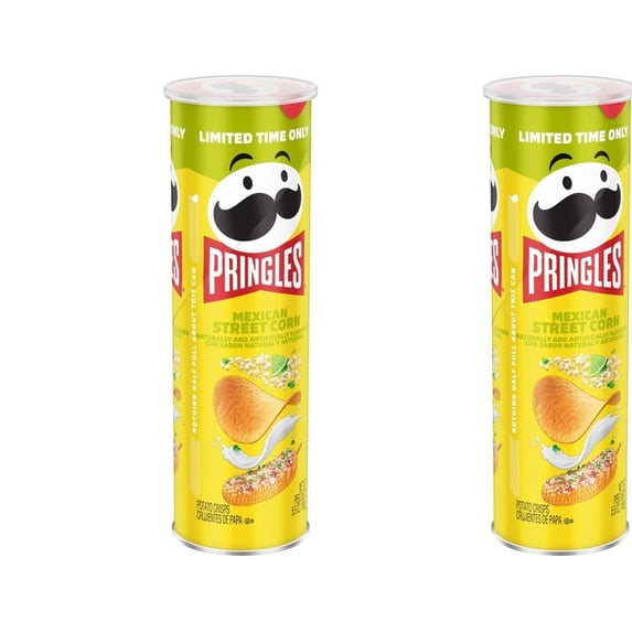 Pringles Mexican Street Corn Potato Crisps, 5.5 oz Cans, 2 Pack