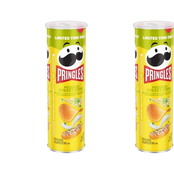 Pringles Mexican Street Corn Potato Crisps, 5.5 oz Cans, 2 Pack