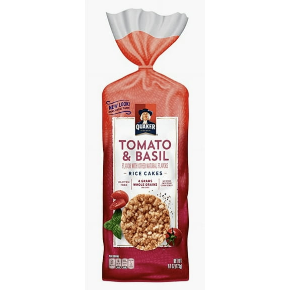 FSSTAM Quaker Gluten-Free Tomato and Basil Rice Cake 14 count-1 pack