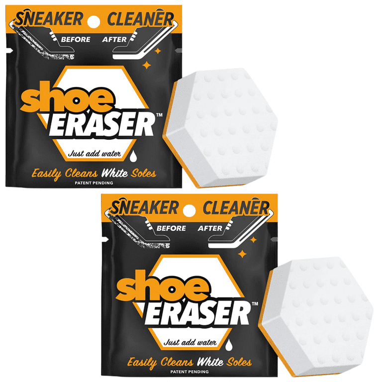 FSSTAM Sneakers Shoes Cleaning Sponge Eraser, Reusable Pad, White Shoe Foam  Cleaner Kit, Easily Cleans White Soles, 2 Packs(with Exclusive FSSTAM