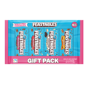 Feastables MrBeast Milk Chocolate Bars, Variety Gift Pack, 2.1 oz (60g), 4 count