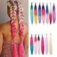 thumbnail image 1 of FSTDelivery 1 Pcs Braiding Hair Pre Stretched for Women Kids Girls, 26 inch Prestretched Braiding Hair Hypoallergenic Non Toxic Braid Twist Synthetic Knotless, Short Hair Extensions for Braids, Pink, 1 of 4