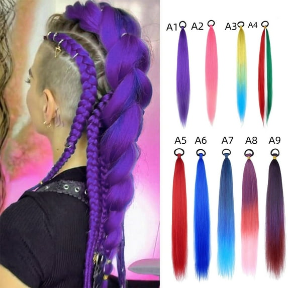 FSTDelivery 1 Pcs Braiding Hair Pre Stretched for Women Kids Girls, 26 inch Prestretched Braiding Hair Hypoallergenic Non Toxic Braid Twist Synthetic Knotless, Short Hair Extensions for Braids, Blue