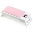 thumbnail image 1 of FSTDelivery 120 W UV Nail Lamp with Arm Rest & UV Gloves, Professional LED Nail Light for Gel Nails Polish, 4 Timers Foldable Nail Dryer with Hand Rest for Nails Tech Manicure Salon Home Use, Pink, 1 of 1