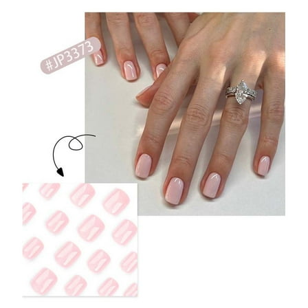 FSTDelivery 24 Pcs Short Press on Nails Full Cover Short Square Glossy Fake Nails Acrylic Artificial False Nail Tips with Adhesive Glue Tabs for Women Girls, Christmas Candy Stripe Wear Nail