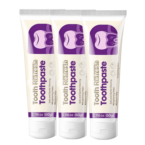 FSTDelivery 3 Pcs Gentle Teeth Cleaning Oral Care Toothpaste, Reduces Surface Stains Kind to Enamel Long-Lasting Oral Freshness Gentle Gum Care Supports Healthy Oral Condition for Whole Family, 60g