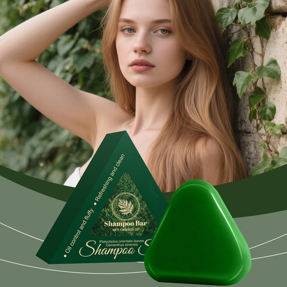 FSTDelivery Arborvitae Leaves Shampoo Soap,Scalp Nourishment,Strengthens Hair Roots,Plant-Based Formula,Gentle Cleansing for All Hair Types,120g/4.23oz