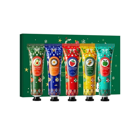 FSTDelivery Christmas Perfume Moisturising Hand Cream and Body Lotion 5 Piece Gift Set Nourishing Cream Deeped Moisturising Repairing Dryness 200ml, Xmas Stocking Stuffers Christmas Gifts for Women