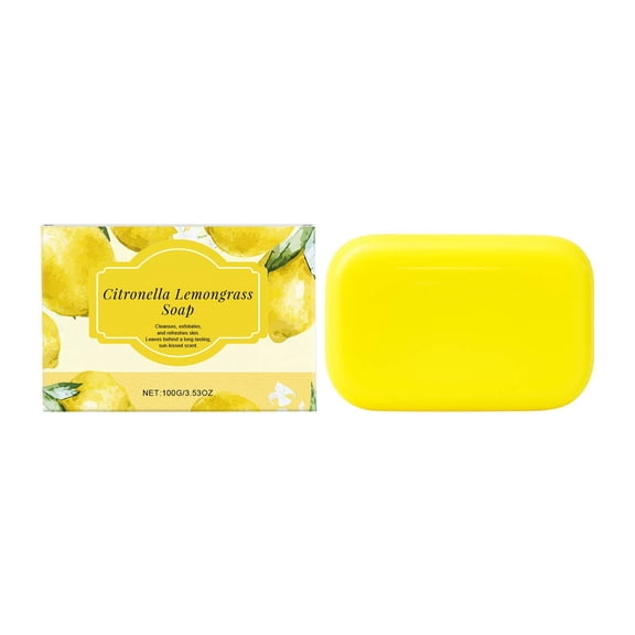 FSTDelivery Citronella Lemongrass Soap for Face & Body,Exfoliating,Refreshing,Oil Control,Odor Neutralizing,Gentle for Oily & Acne-Prone Skin,Women & Men Daily Use,100g
