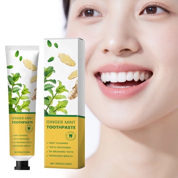 FSTDelivery Daily Gentle Teeth Cleaning Toothpaste, Reduces Teeth Yellowing Enhances Bright Smile Appearance Non-Abrasive Formula Freshens Breath for All Ages Daily Use, 100g