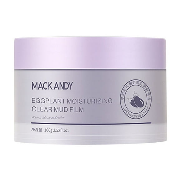 FSTDelivery Deep Pore Cleansing Mud Mask for Face and Body,Spa Quality Pore Reducer for Acne,Blackheads & Oily Skin,Natural Skincare for Women,Men,Tightens Skin for A Healthier Complexion (Eggplant)