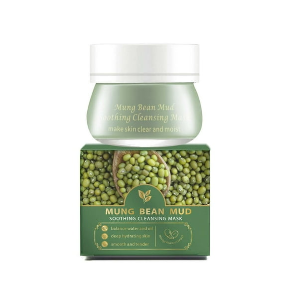 FSTDelivery Deep Pore Cleansing Mud Mask for Face and Body,Spa Quality Pore Reducer for Acne,Blackheads & Oily Skin,Natural Skincare for Women,Men,Tightens Skin for A Healthier Complexion (Mung Bean)