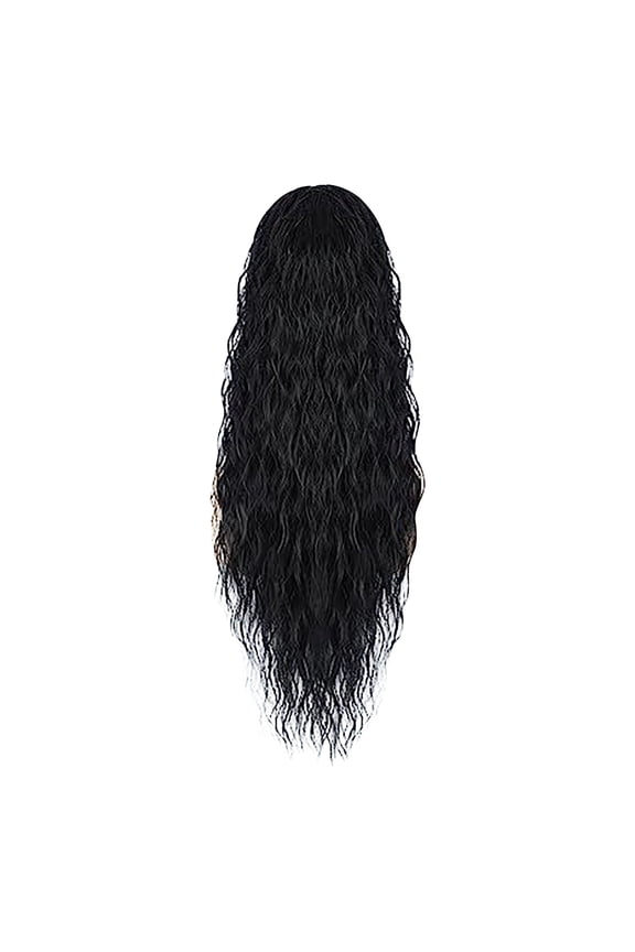 Drawstring Ponytail Water Wig Ponytail Elastic Mesh Wig Braid Natural And Realistic, Beautiful Water Pattern Ponytail Wig, Human Hair Wigs for Black White and Elderly Women