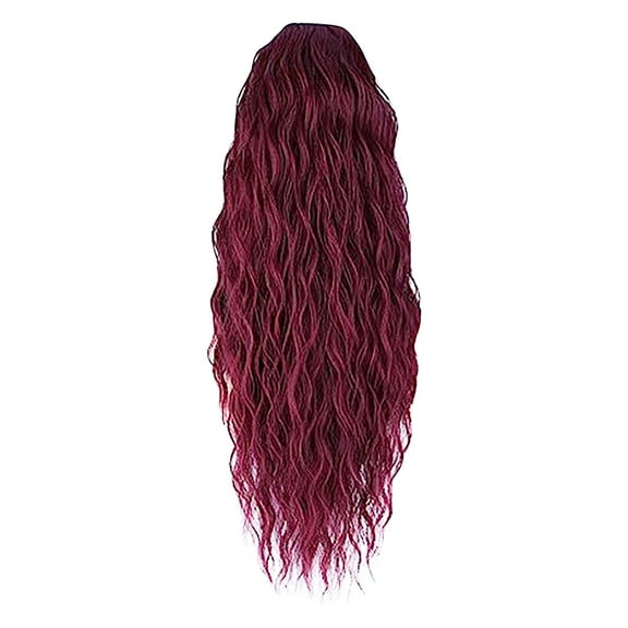 FSTDelivery Drawstring Ponytail Water Wig Ponytail Elastic Mesh Wig Braid Natural And Realistic, Beautiful Water Pattern Ponytail Wig, Human Hair Wigs for Black White and Elderly Women