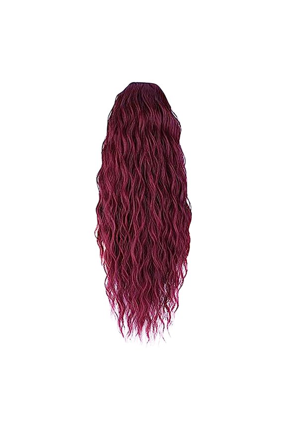 Drawstring Ponytail Water Wig Ponytail Elastic Mesh Wig Braid Natural And Realistic, Beautiful Water Pattern Ponytail Wig, Human Hair Wigs for Black White and Elderly Women