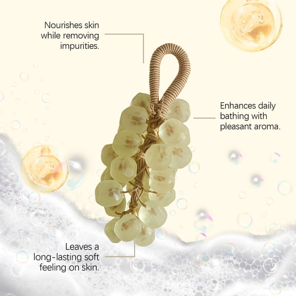 FSTDelivery Grape Hanging Soap for Daily Body Face Wash,Gentle Cleansing Jasmine Scented Soap with Gift Box,Decorative & Practical for Bathroom,Effectively Removes Dirt & Excess Oil,Gift for Women