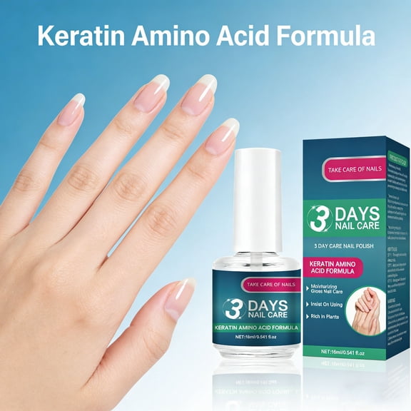 FSTDelivery Keratin Nail Strengthening Oil, 3-Day Intensive Care Hydrate Nails & Cuticles, Non-Greasy Fast Absorbing, Salon-Grade Finish, Portable for Home Office Travel Use