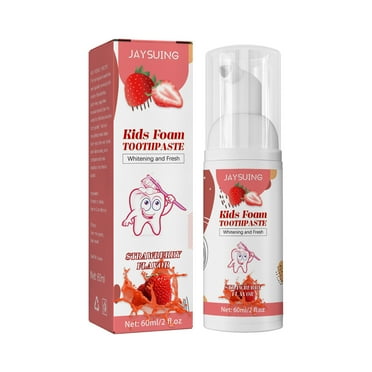 FSTDelivery Kids Foam Toothpaste with Fruit Flavor, Fluoride Free Natural Formul, Foam Toothpaste for Electric Toothbrush, Teeth Toothpaste For Children Age 3 And Above Cavity Prevention