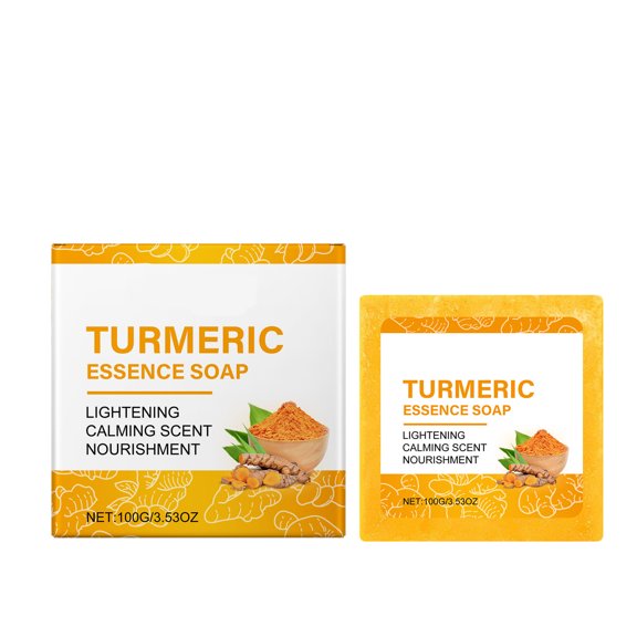 FSTDelivery Lemon Turmeric Kojic Soap Fragrance, Lemon Turmeric Soap, Honey Lemon Turmeric Soap, Turmeric Lemon Kojic Soap for Face and Body, Handmade Essential Oil Soap for All Skin Types