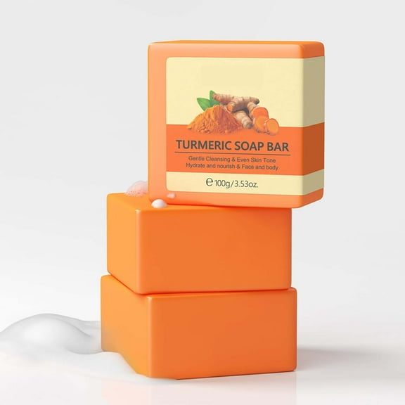 FSTDelivery Lemon Turmeric Kojic Soap Fragrance, Lemon Turmeric Soap, Honey Lemon Turmeric Soap, Turmeric Lemon Kojic Soap for Face and Body, Handmade Essential Oil Soap for All Skin Types