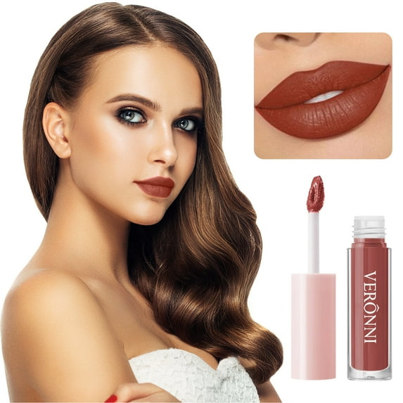FSTDelivery Lipstick for Women Lip Makeup, Matte Liquid Lipstick, Vegan Formula, No-Budge, Longwear Lip Color, Long Lasting, Lightweight/Comfortable, Waterproof, Christmas Gifts, 03#