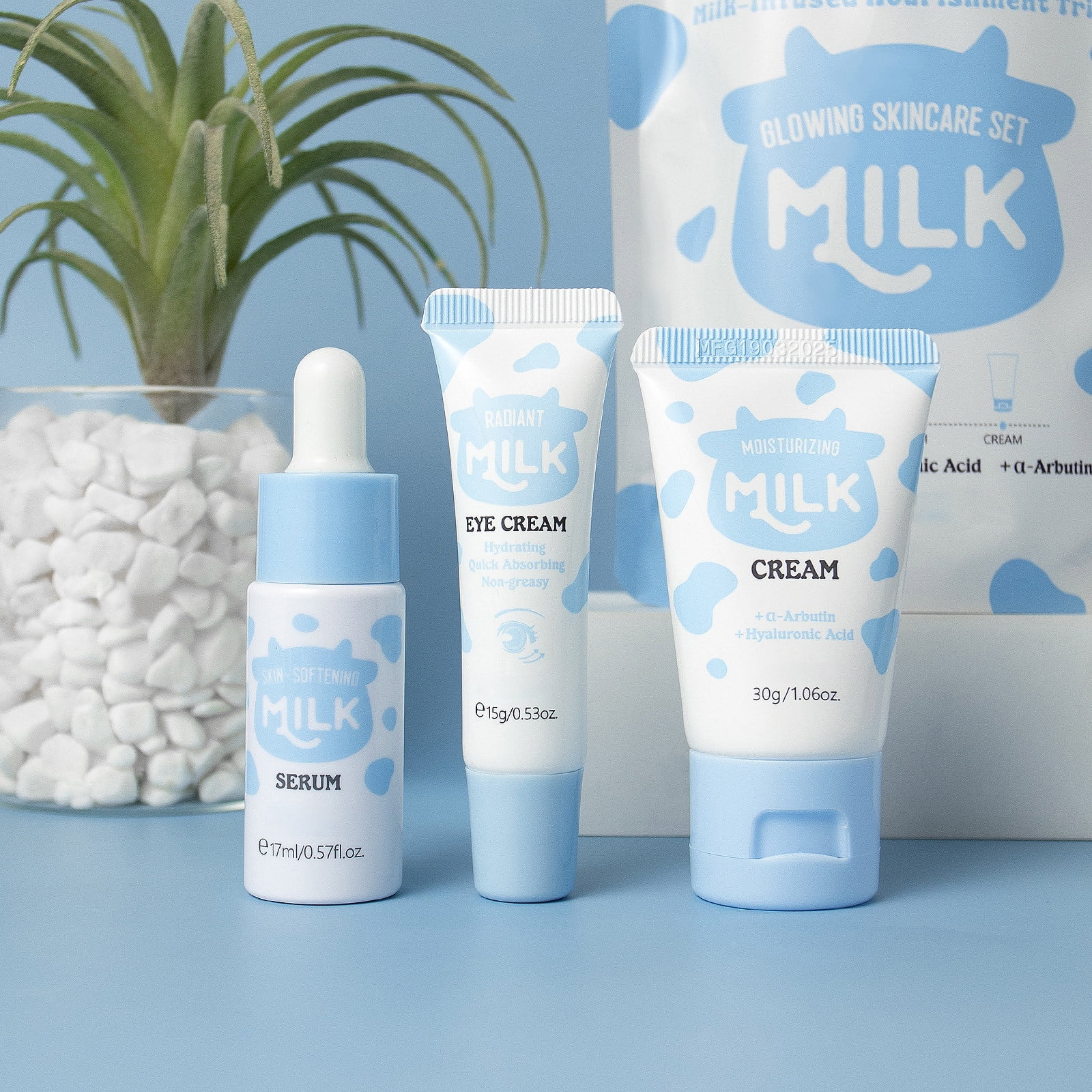FSTDelivery Milk Skin Care Set, Milk Skin Care For Teens 10-12, 3
