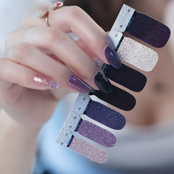 FSTDelivery Nail Stickers for Nail Art, Full Wrap Nail Stickers Nail Polish Strips Decals Self Adhesive Gel Fingernail Strips Art Decals with File for Women DIY Craft, Christmas Nails Gifts for Women