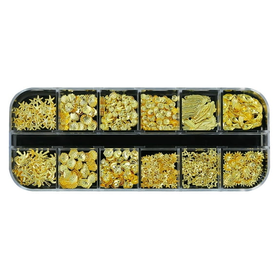 FSTDelivery Nail Stuff for Beginners, Flat Bottom Shaped Colored Glass Nail Art Jewelry, DIY Nails at Home, Nail Supplies, Christmas Birthday Gifts for Women