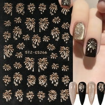 FSTDelivery Nail Stuff for Beginners, Nail Art Stickers For Women Three-dimensional Lasers Colorful Flame Glue Nail Stickers DIY Nail Decoration, DIY Nails at Home, Christmas Birthday Gifts for Women