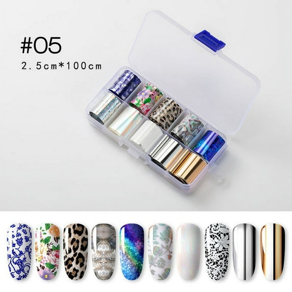 FSTDelivery Nail Stuff for Beginners, Nail Star Sticker Boxed Transfer Sticker Colorful Laser-, Paper, DIY Nails at Home, Nail Supplies, Christmas Birthday Gifts for Women
