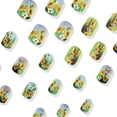thumbnail image 1 of FSTDelivery Nail Stuff for Beginners, Spring Daisies Flower Blue Green Sfumato Fake Nails 24 Pcs, DIY Nails at Home, Nail Supplies, Christmas Birthday Gifts for Women, 1 of 6