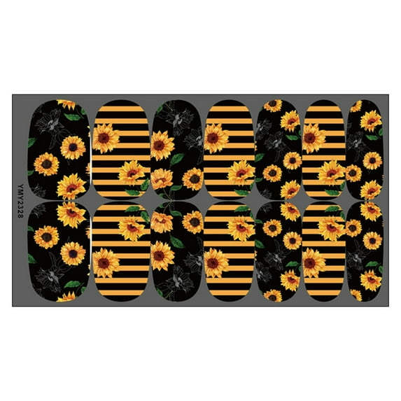 FSTDelivery Nail Stuff for Beginners, Sunflower Nail Water Sticker DIY Sunflower Little Nail Sticker, DIY Nails at Home, Nail Supplies, Christmas Birthday Gifts for Women