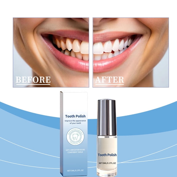 FSTDelivery Portable Teeth Brightening Paint, Quick Teeth Brightening Appearance Reduces Surface Stains Mint Fresh Gentle On Enamel for Sensitive Teeth Daily Oral Care, 5ml