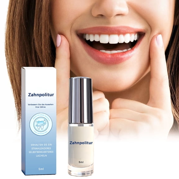 FSTDelivery Portable Teeth Brightening Paint, Quick Teeth Brightening Appearance Reduces Surface Stains Mint Fresh Gentle On Enamel for Sensitive Teeth Daily Oral Care, 5ml